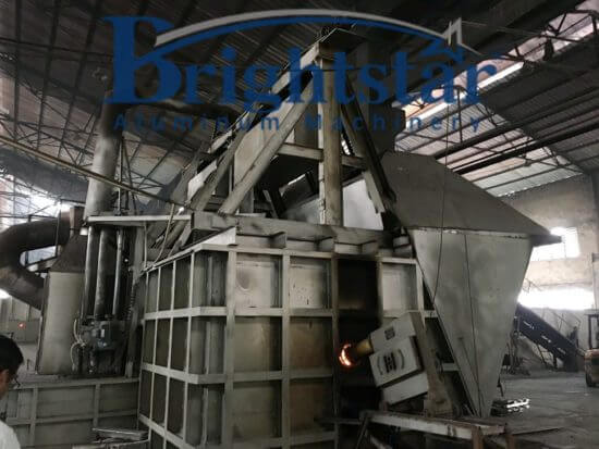 10T double chamber melting furnace