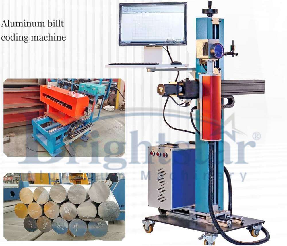 Aluminum billets coding machine