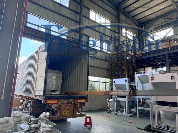 Aluminum dross machine loading for India customer