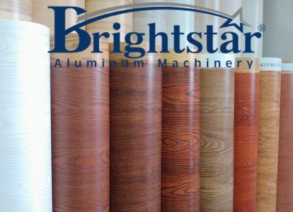 Aluminum profile wood grain film