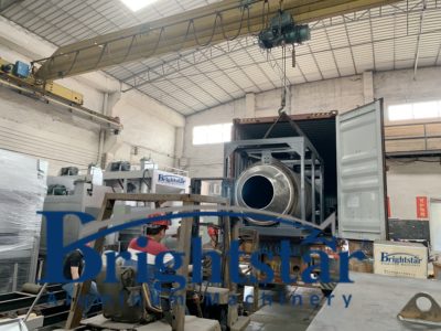 India customer aluminium dross machine and dross cooling machine loading