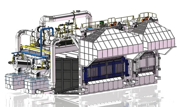 Structure of double chamber aluminum melting furnace