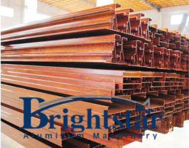 Wood grain effect aluminum profiles